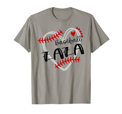 Personalized Baseball Heart Zaza T-Shirt - Aesthetic Graphic for Adults - T-Shirt, Sweatshirt, Hoodie