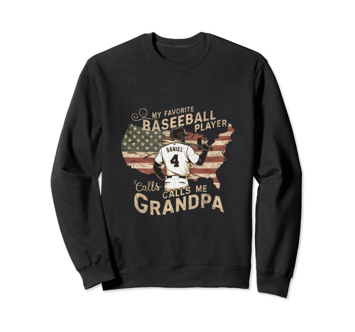 Baseball Grandpa Usa Favorite Sweatshirt - Casual Everyday Wear for Adults - T-Shirt, Sweatshirt, Hoodie