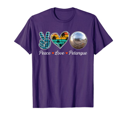 Peace Love Costume Petanque Hand T-Shirt - Streetwear Style for Adults - T-Shirt, Sweatshirt, Hoodie