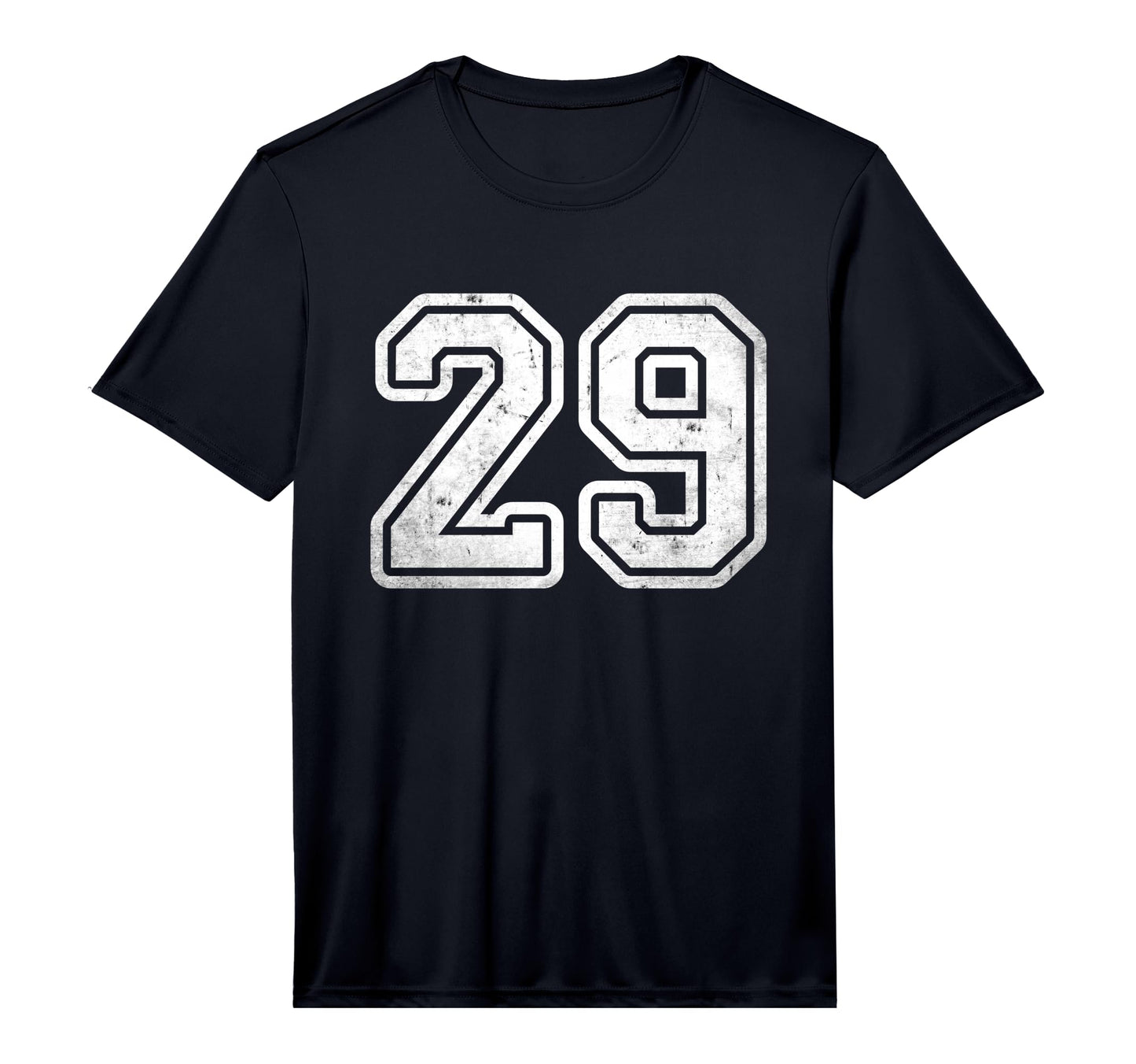 Number 29 White Sports Team Varsity T-Shirt - Novelty Apparel for Adults - T-Shirt, Sweatshirt, Hoodie