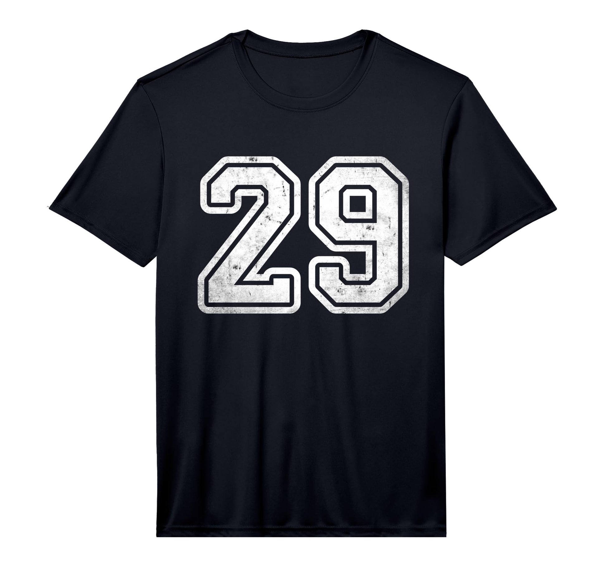 Number 29 White Sports Team Varsity T-Shirt - Novelty Apparel for Adults - T-Shirt, Sweatshirt, Hoodie