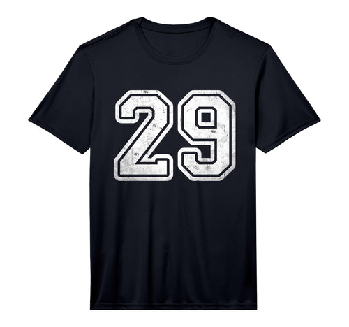 Number 29 White Sports Team Varsity T-Shirt - Novelty Apparel for Adults - T-Shirt, Sweatshirt, Hoodie