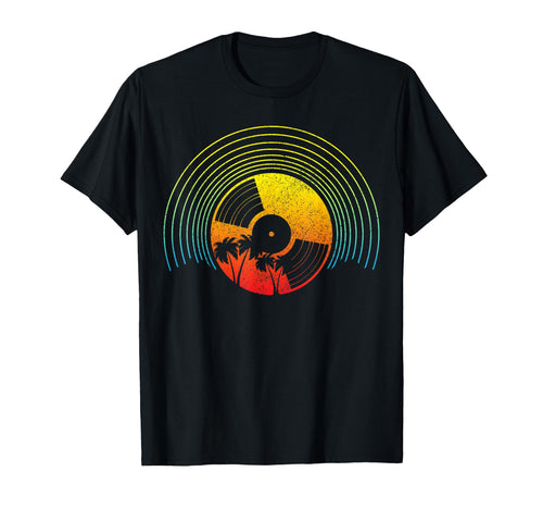 Vinyl Record 33 45 Rpm Sunset Dj T-Shirt - Novelty Apparel Unisex - T-Shirt, Sweatshirt, Hoodie