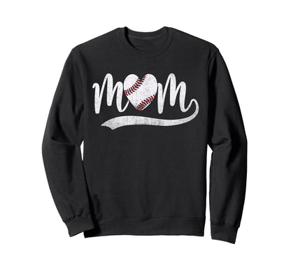 Baseball Mom Happy Mothers Day Sweatshirt - Custom Art Print Men Women - T-Shirt, Sweatshirt, Hoodie