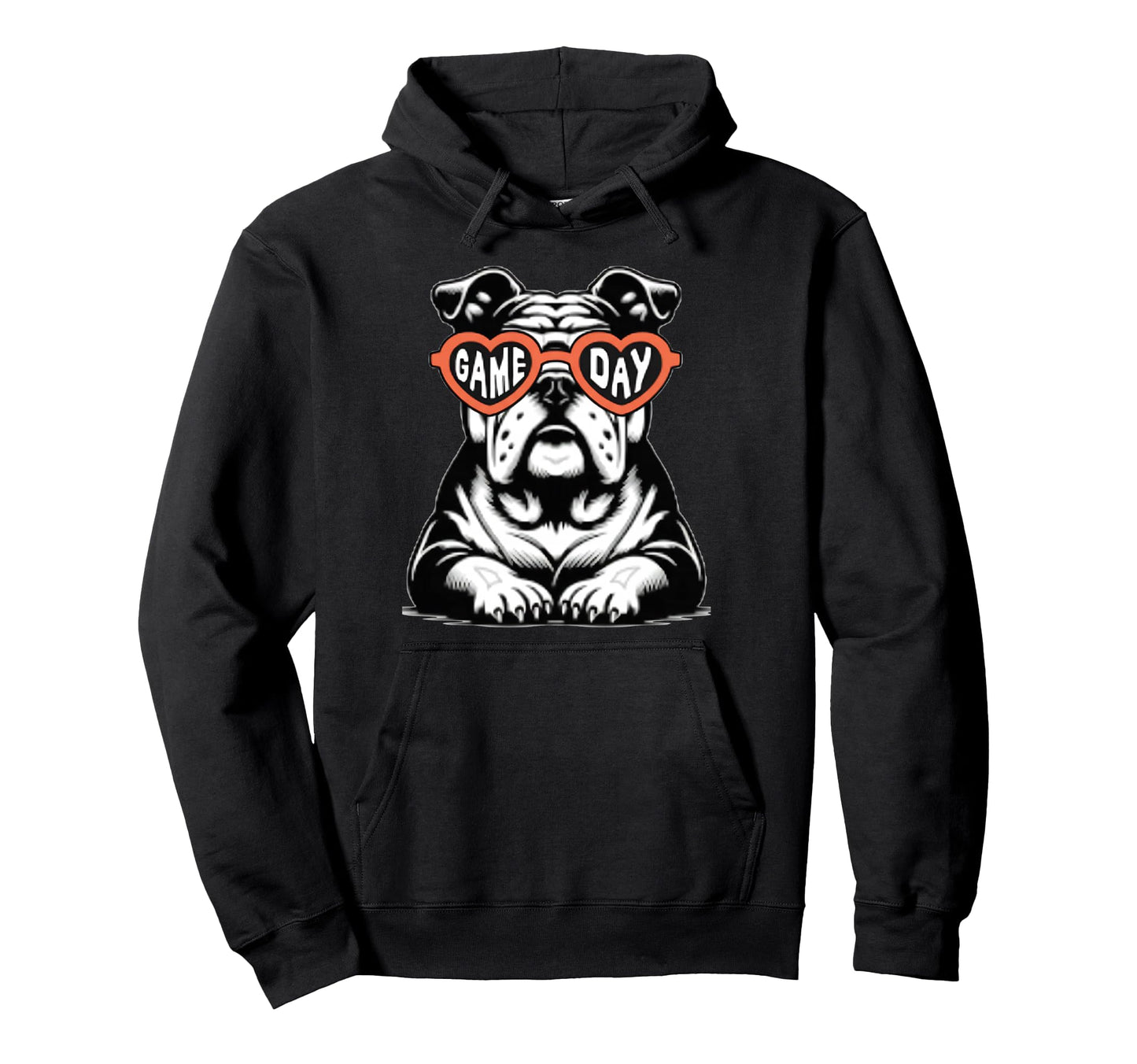 Bulldog Mascot Sports Fan Football Hoodie - Novelty Apparel for Adults - T-Shirt, Sweatshirt, Hoodie