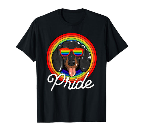 Dachshund Lgbt Pride Rainbow Sunglasses T-Shirt - Graphic Print for Adults - T-Shirt, Sweatshirt, Hoodie