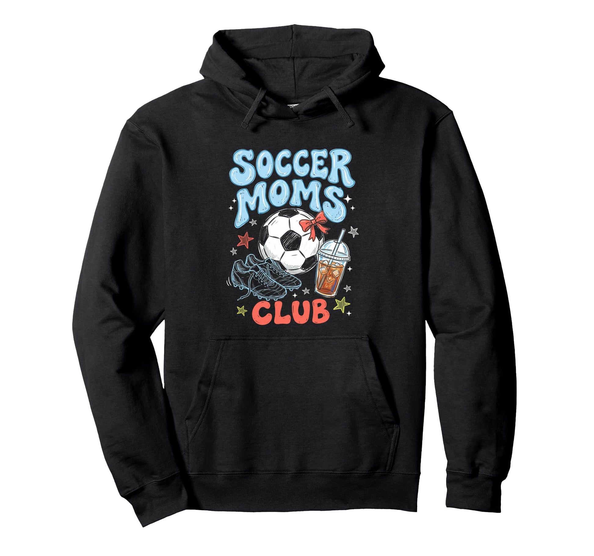 Soccer Moms Club Coquette Bow Gameday Hoodie - Streetwear Style for Adults - T-Shirt, Sweatshirt, Hoodie