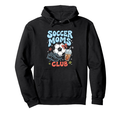 Soccer Moms Club Coquette Bow Gameday Hoodie - Streetwear Style for Adults - T-Shirt, Sweatshirt, Hoodie