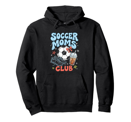 Soccer Moms Club Coquette Bow Gameday Hoodie - Streetwear Style for Adults - T-Shirt, Sweatshirt, Hoodie