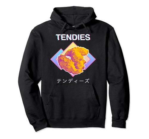 Vaporwave Tendies Chicken Tenders Hoodie - Fun Novelty Design for Adults - T-Shirt, Sweatshirt, Hoodie
