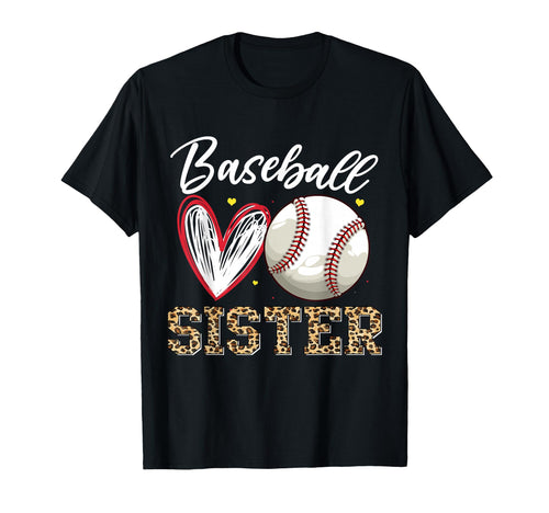 Baseball Sister Leopard Family T-Shirt - Novelty Apparel for Adults - T-Shirt, Sweatshirt, Hoodie