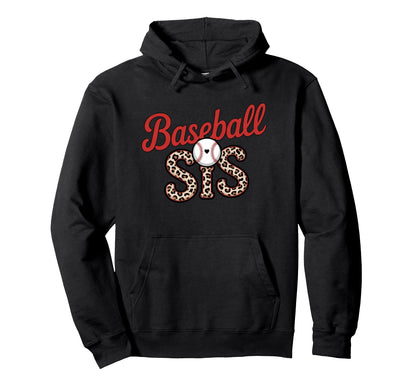 Leopard Baseball Sis Sport Lover Sister Hoodie - Novelty Apparel Unisex - T-Shirt, Sweatshirt, Hoodie