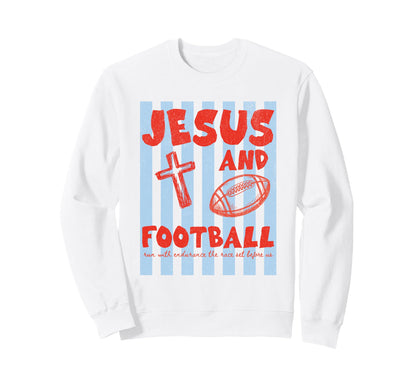 Christian Mom Game Day Jesus And Football Sweatshirt - Graphic Print Unisex - T-Shirt, Sweatshirt, Hoodie