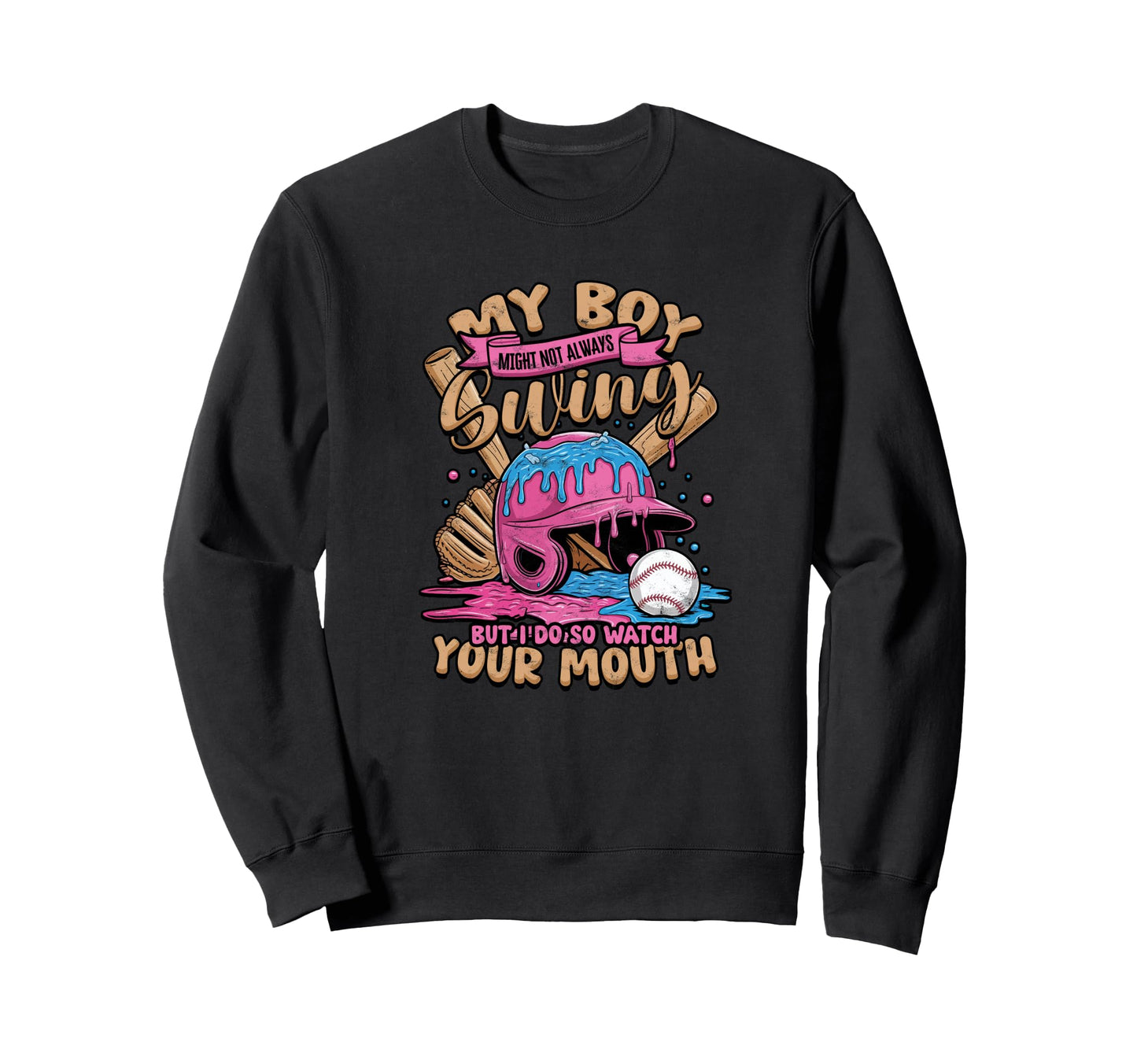 My Might Not Always Swing Watch Sweatshirt - Minimalist Print for Adults - T-Shirt, Sweatshirt, Hoodie