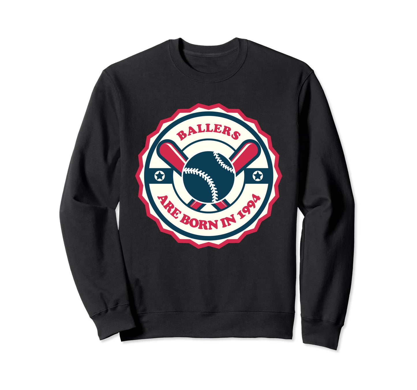 Funny Baseball Birthday Ballers Sweatshirt - Custom Art Print Men Women - T-Shirt, Sweatshirt, Hoodie