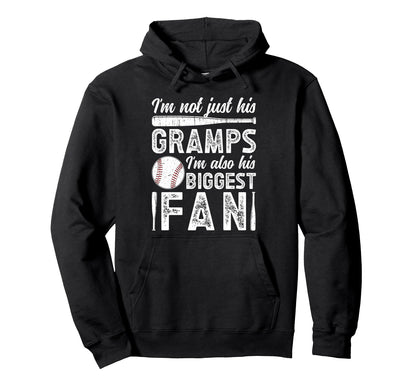 His Biggest Fan Baseball Gramps Hoodie - Trendy Graphic for Adults - T-Shirt, Sweatshirt, Hoodie