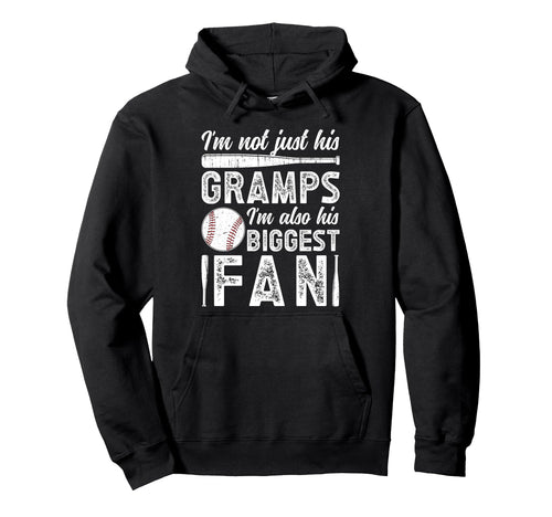 His Biggest Fan Baseball Gramps Hoodie - Trendy Graphic for Adults - T-Shirt, Sweatshirt, Hoodie