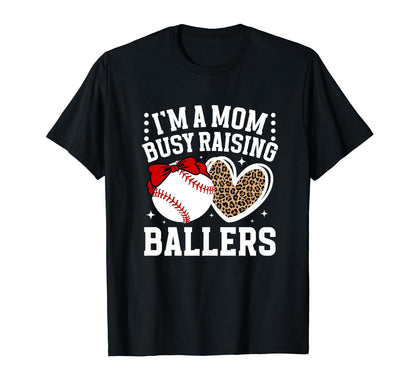 Raising Ballers Baseball Mom T-Shirt - Aesthetic Graphic for Adults - T-Shirt, Sweatshirt, Hoodie
