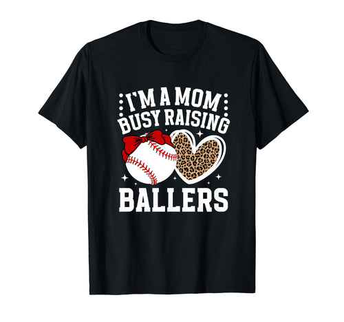Raising Ballers Baseball Mom T-Shirt - Aesthetic Graphic for Adults - T-Shirt, Sweatshirt, Hoodie