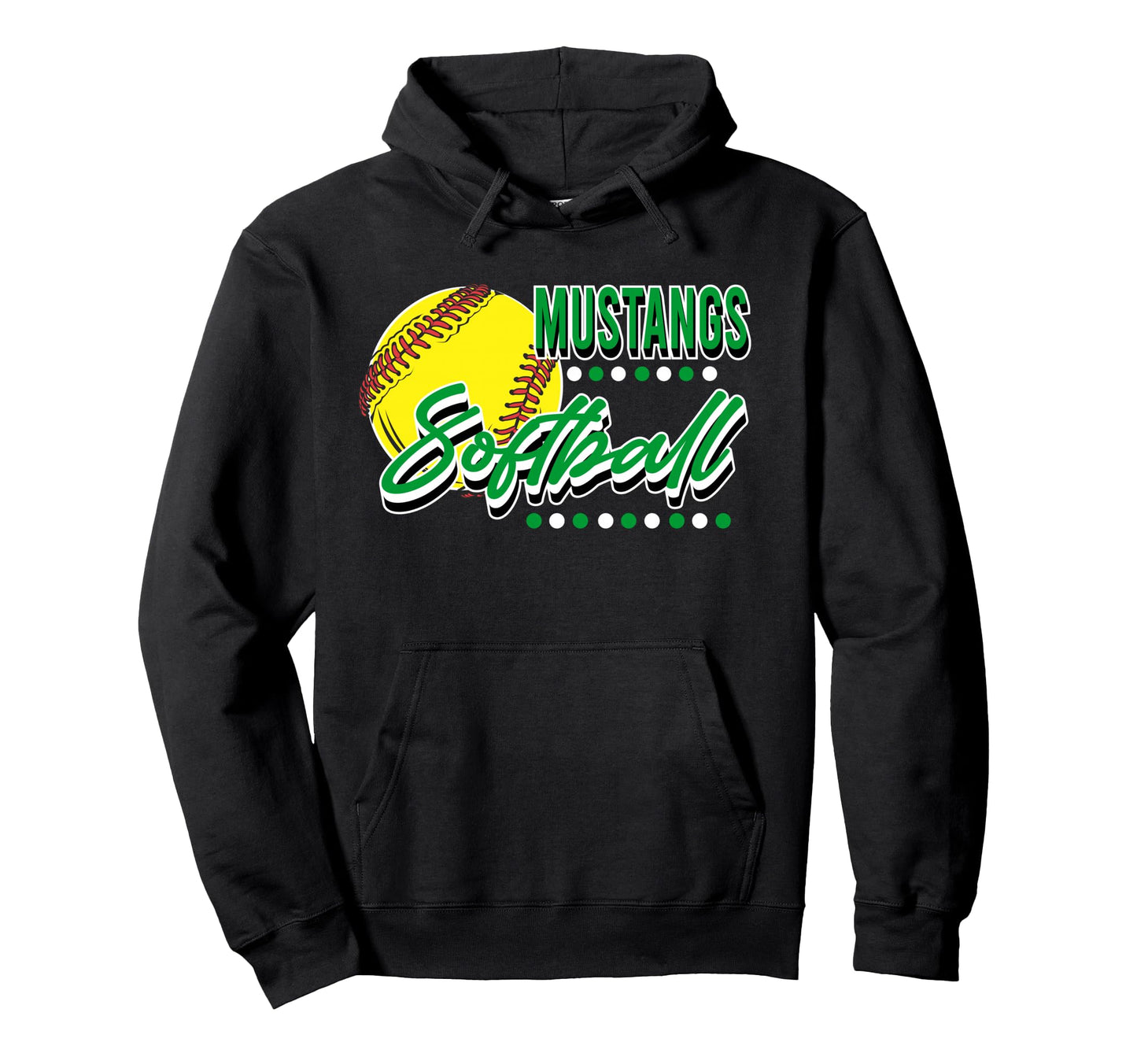 Mustangs Softball Mom Sports Game Day Hoodie - Minimalist Print Men Women - T-Shirt, Sweatshirt, Hoodie