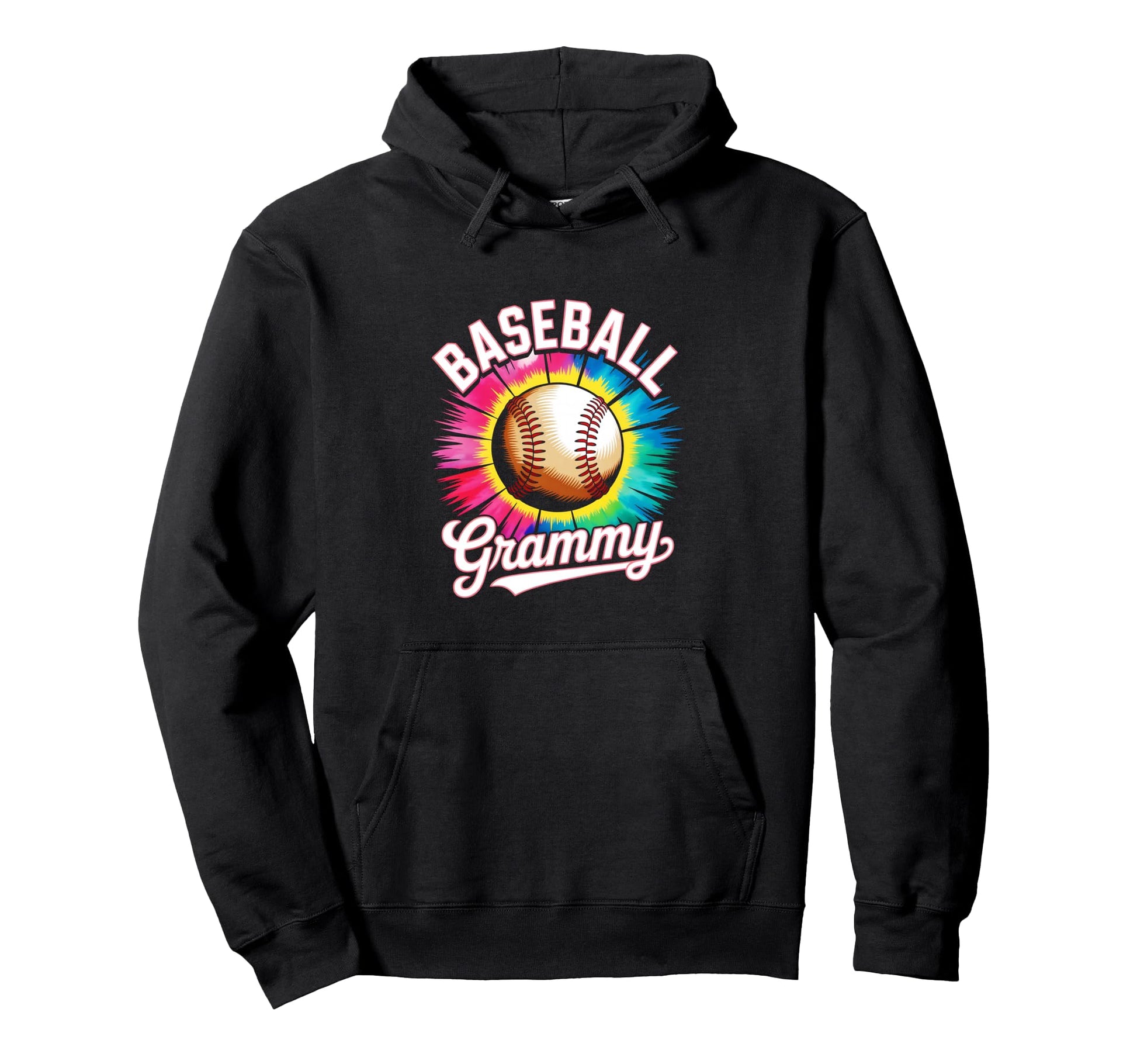 Baseball Grammy Tie Dye Colorful Hoodie - Streetwear Style Men Women - T-Shirt, Sweatshirt, Hoodie