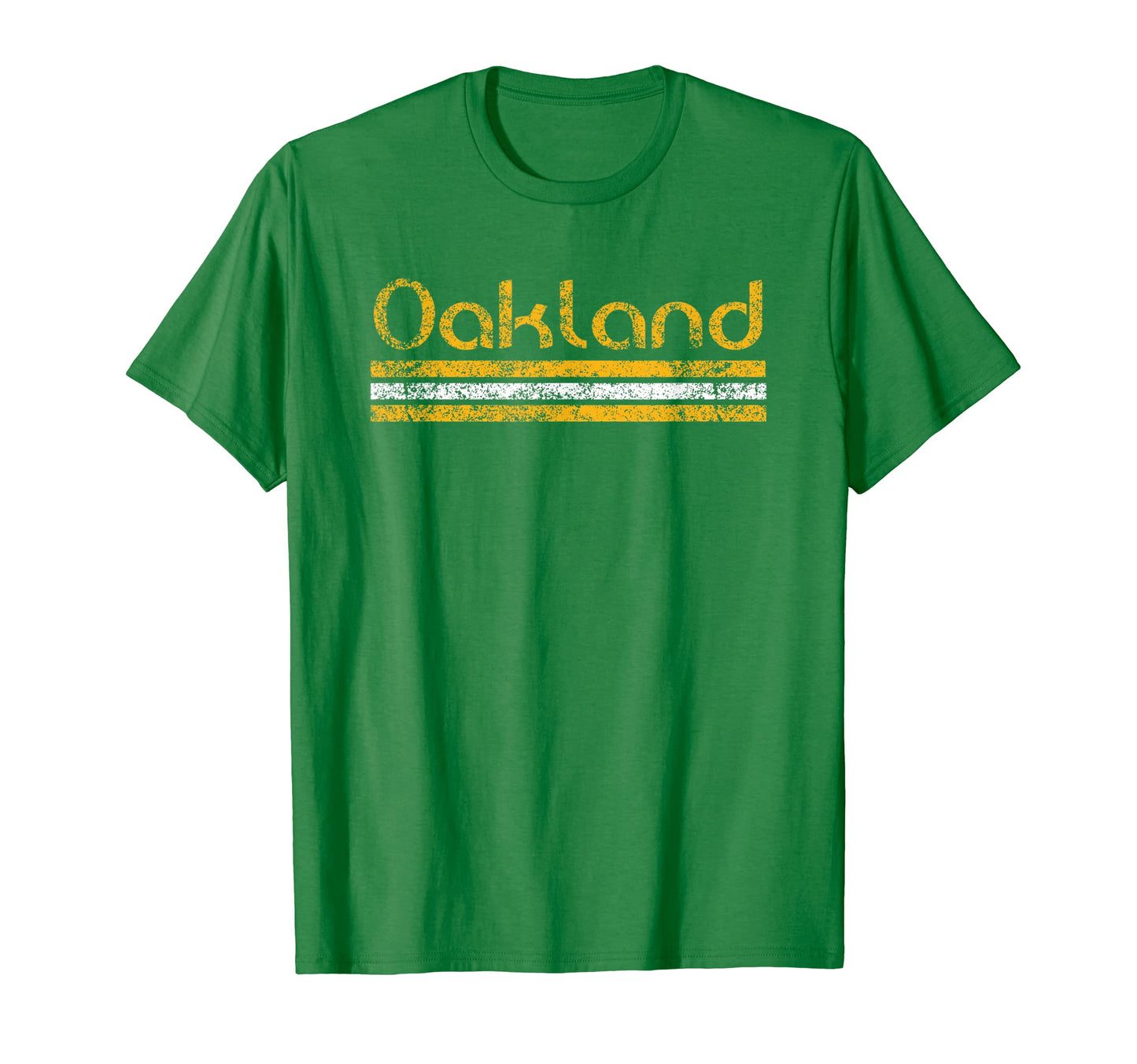 Oakland California Weathered Stripe T-Shirt - Aesthetic Graphic for Adults - T-Shirt, Sweatshirt, Hoodie