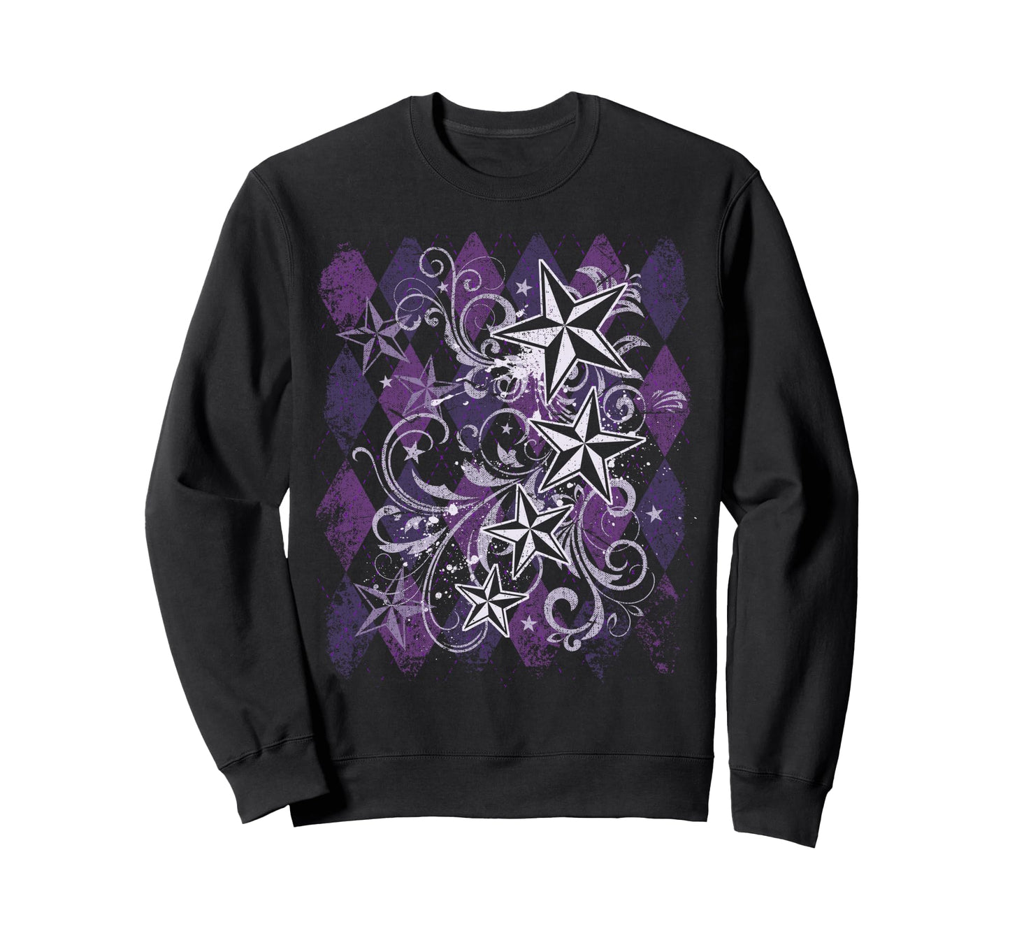 Emo 2000S Purple Star Fairy Sweatshirt - Streetwear Style for Adults - T-Shirt, Sweatshirt, Hoodie