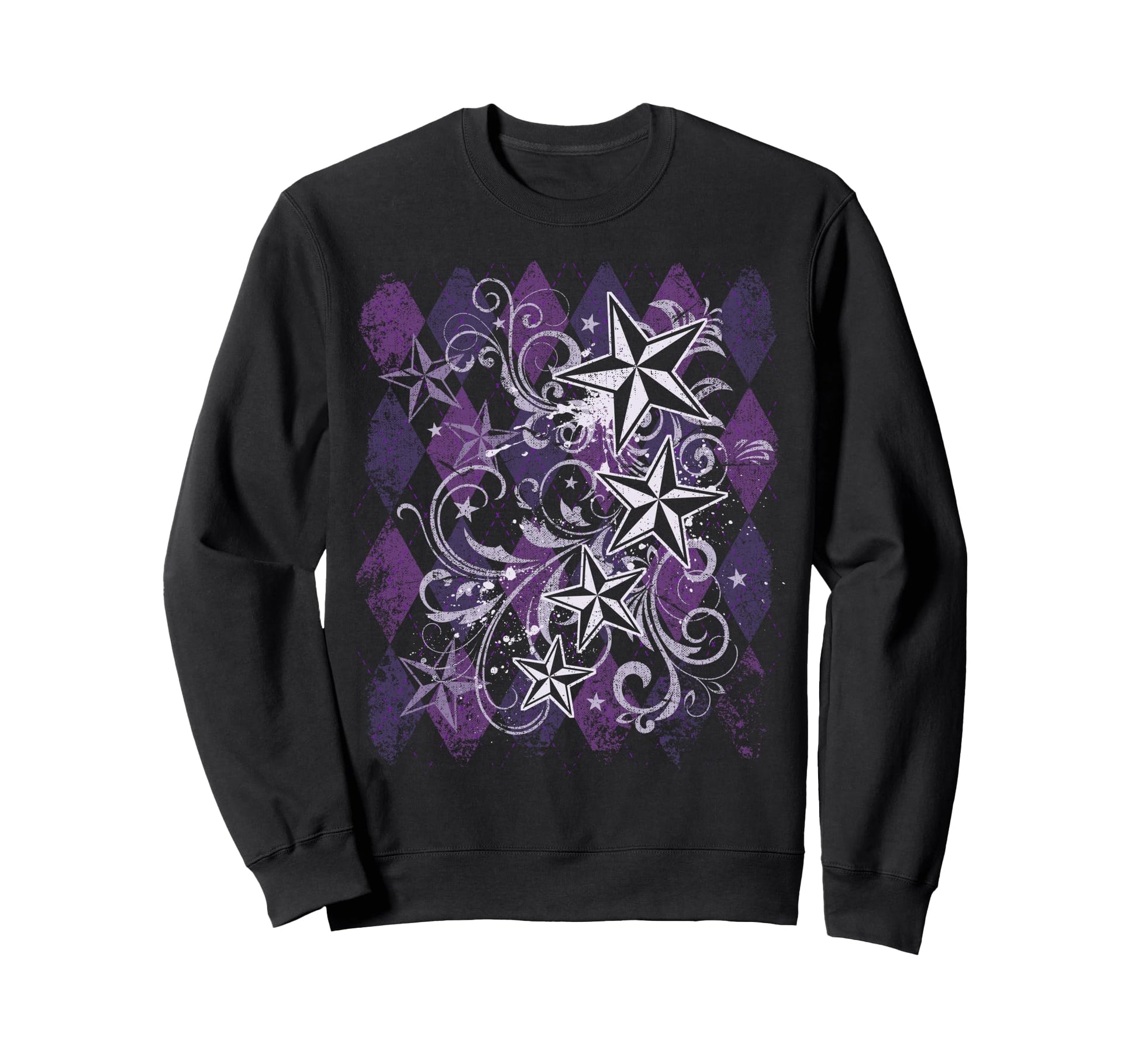 Emo 2000S Purple Star Fairy Sweatshirt - Streetwear Style for Adults - T-Shirt, Sweatshirt, Hoodie