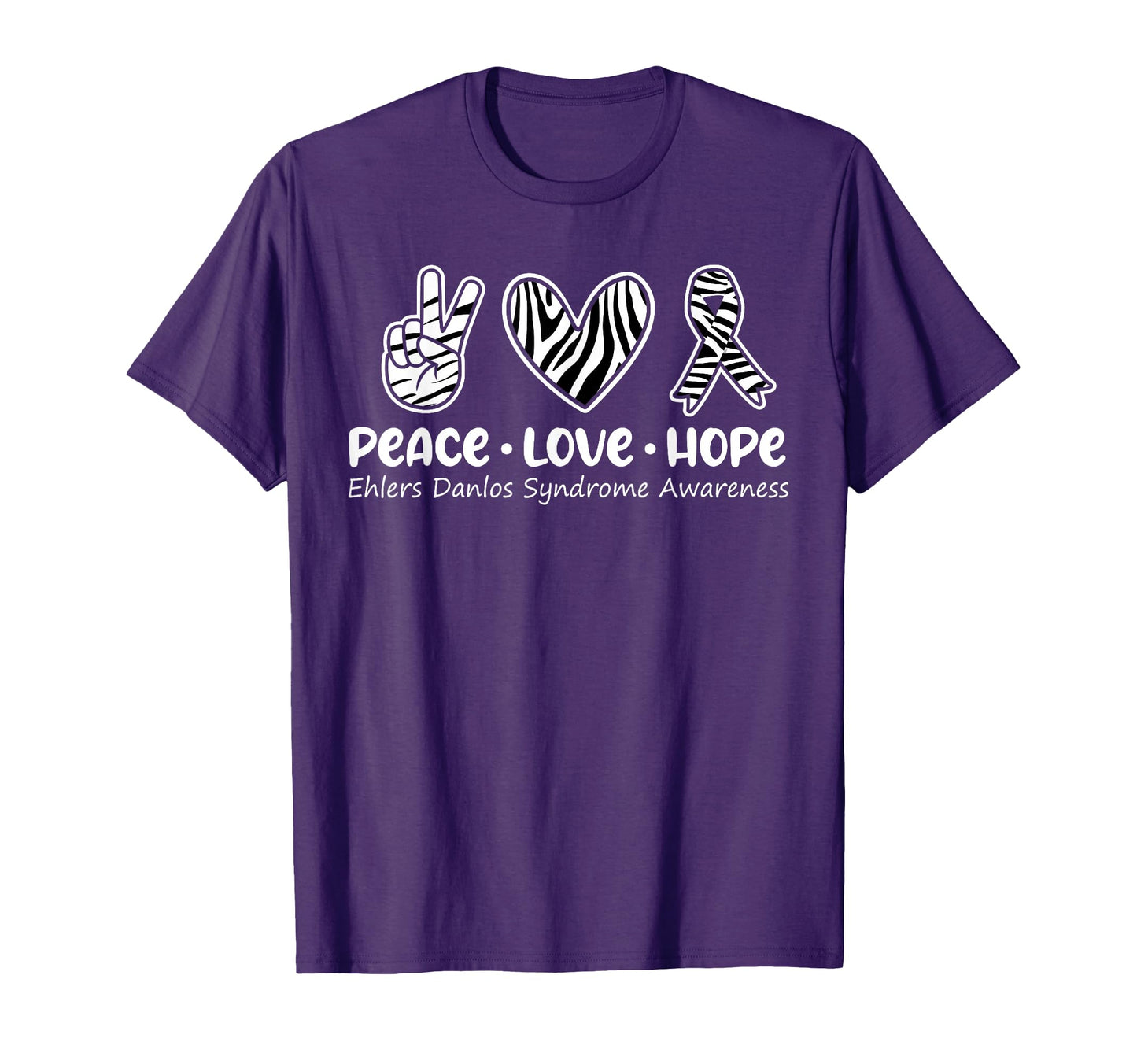 Peace Love Hope Ehlers Danlos T-Shirt - Trendy Graphic for Adults - T-Shirt, Sweatshirt, Hoodie