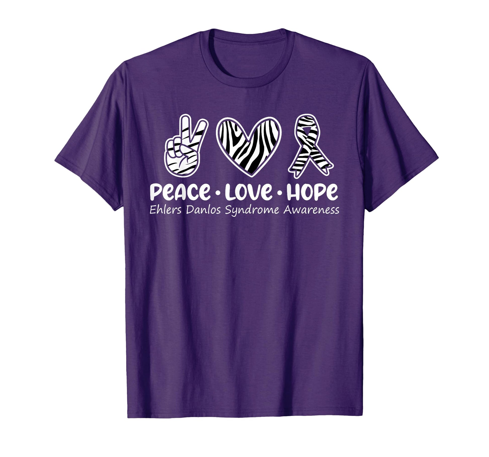 Peace Love Hope Ehlers Danlos T-Shirt - Trendy Graphic for Adults - T-Shirt, Sweatshirt, Hoodie