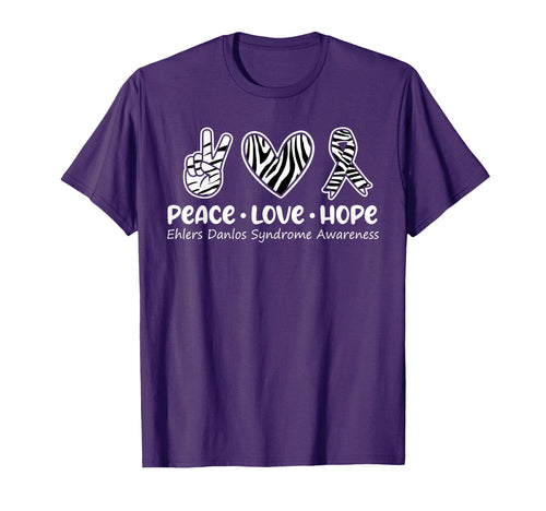 Peace Love Hope Ehlers Danlos T-Shirt - Trendy Graphic for Adults - T-Shirt, Sweatshirt, Hoodie
