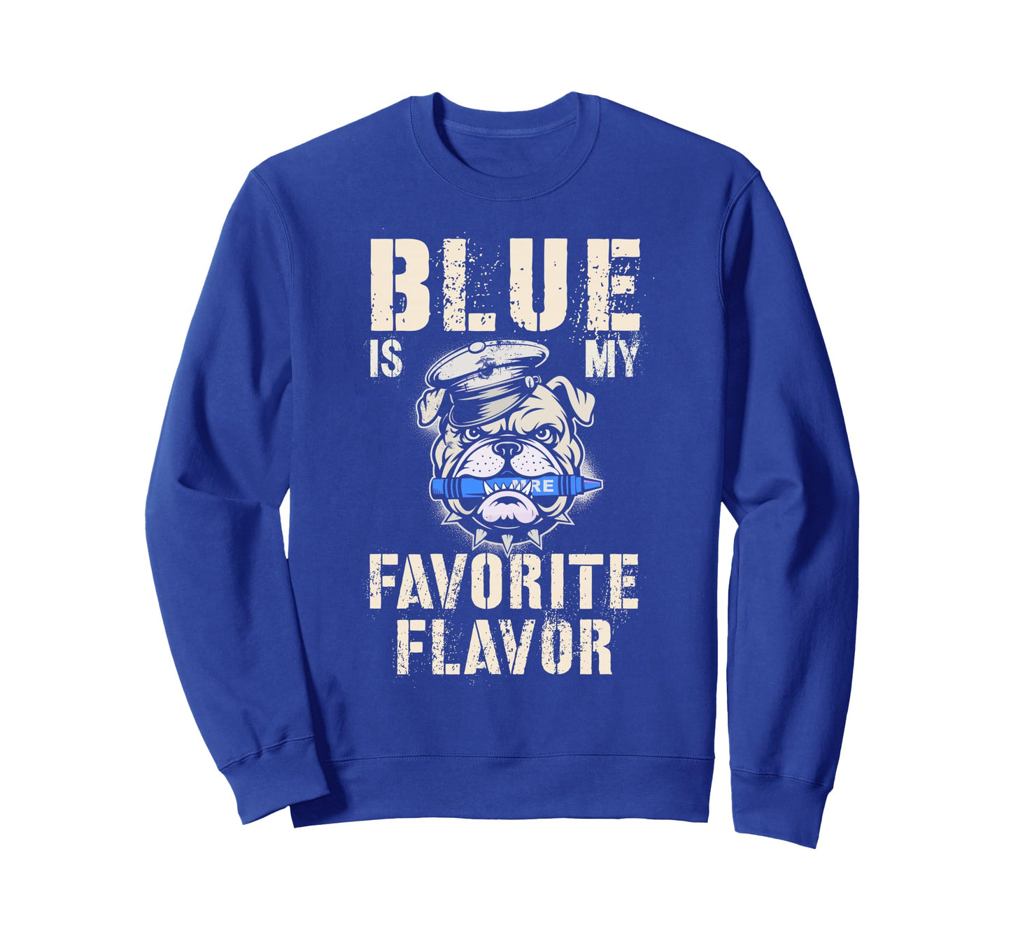 Blue My Favorite Flavor I Eat Sweatshirt - Minimalist Print Men Women - T-Shirt, Sweatshirt, Hoodie