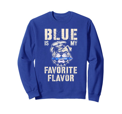 Blue My Favorite Flavor I Eat Sweatshirt - Minimalist Print Men Women - T-Shirt, Sweatshirt, Hoodie