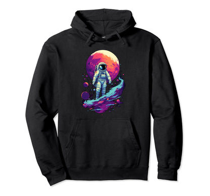 Aesthetic Vaporwave Astronaut Spaceman Hoodie - Unique Graphic Unisex - T-Shirt, Sweatshirt, Hoodie