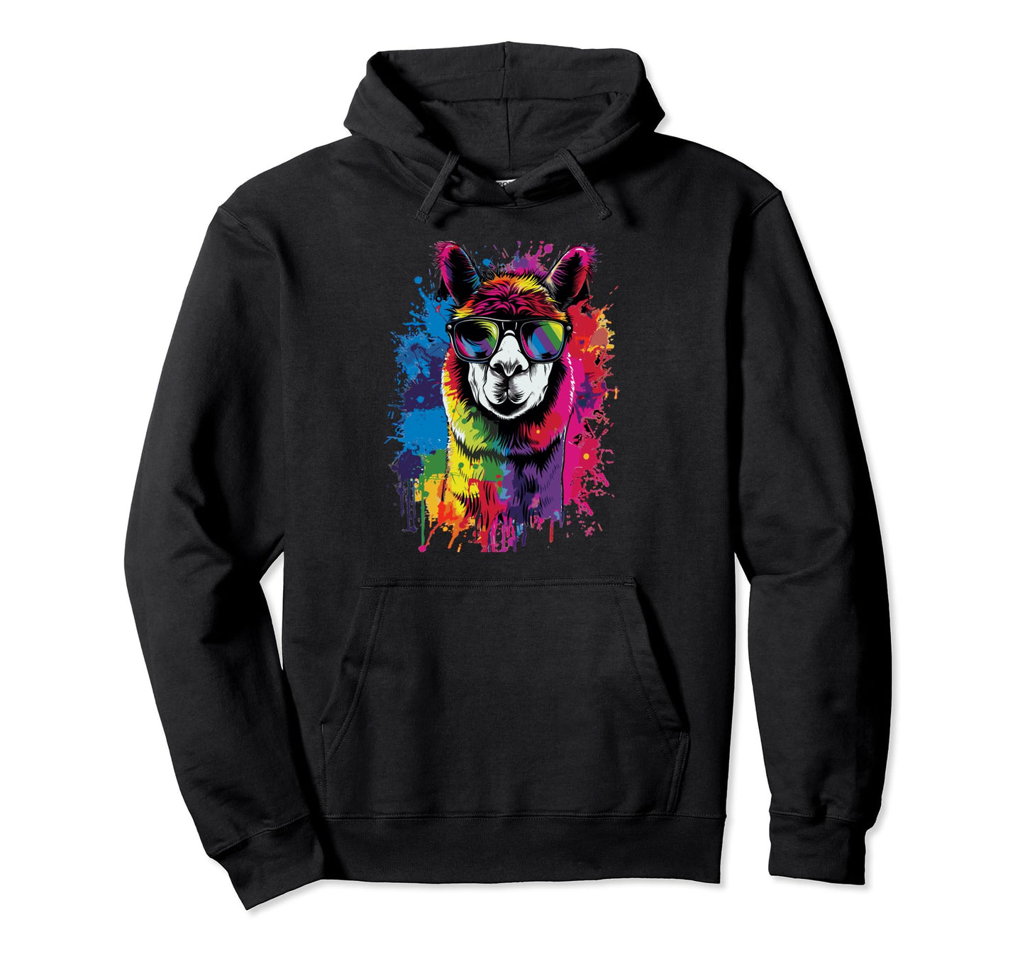 Funny Alpaca Art Sunglasses Pride Hoodie - Streetwear Style for Adults - T-Shirt, Sweatshirt, Hoodie
