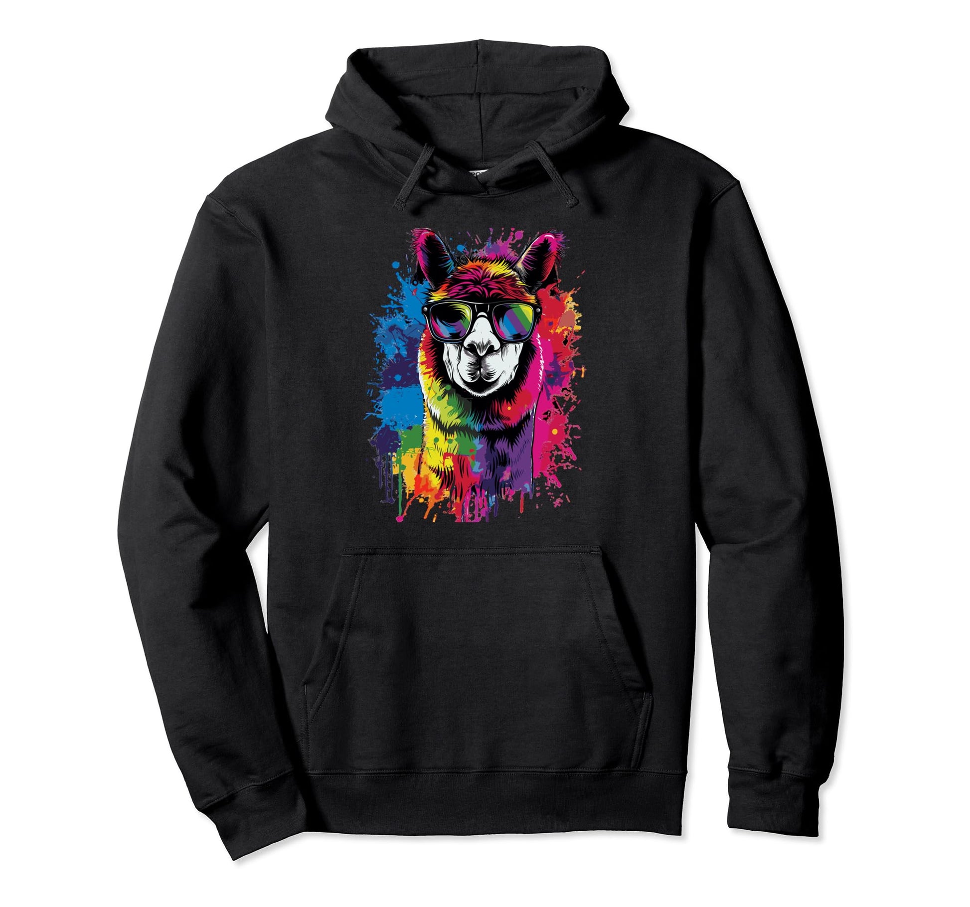 Funny Alpaca Art Sunglasses Pride Hoodie - Streetwear Style for Adults - T-Shirt, Sweatshirt, Hoodie