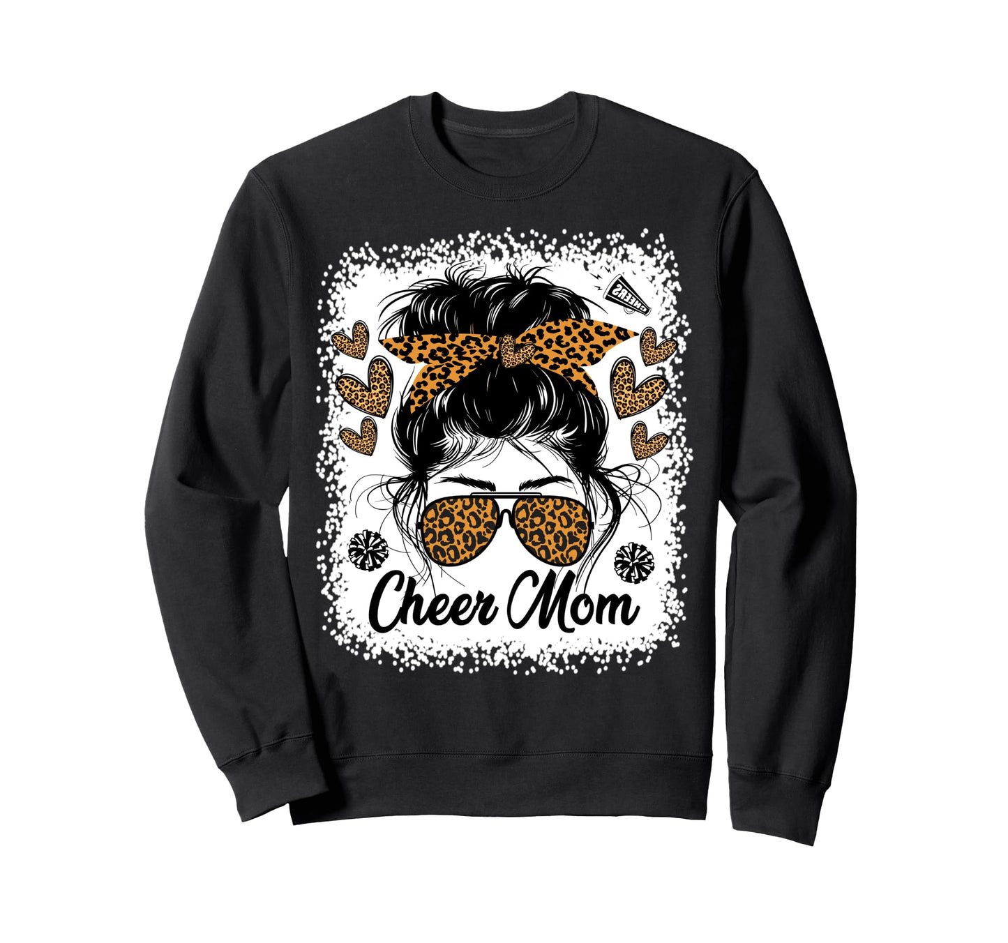 Cheer Mom Cheerleader Cheerleading Sweatshirt - Unique Graphic Unisex - T-Shirt, Sweatshirt, Hoodie