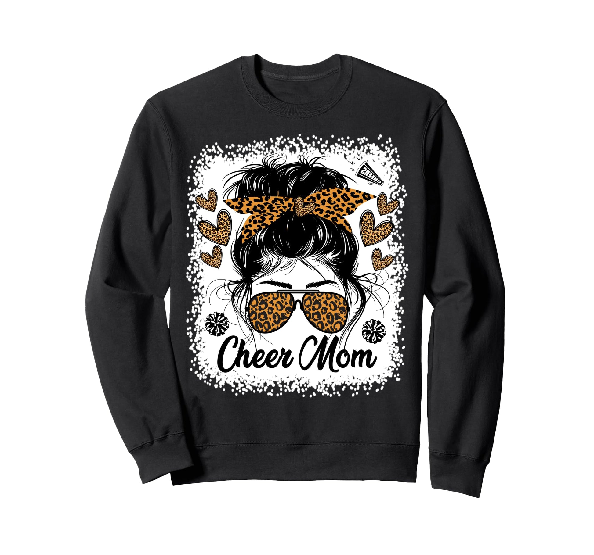 Cheer Mom Cheerleader Cheerleading Sweatshirt - Unique Graphic Unisex - T-Shirt, Sweatshirt, Hoodie