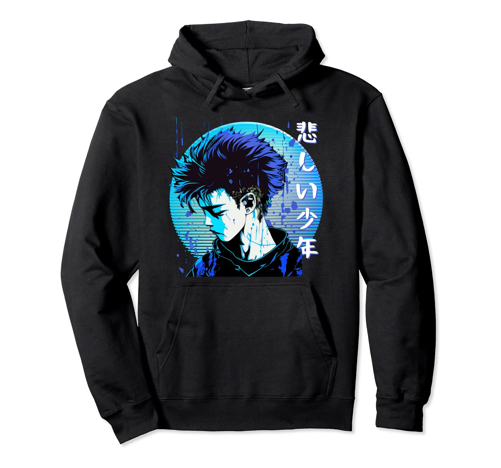 Sad Anime Edgy Japanese Vaporwave Hoodie - Aesthetic Graphic Men Women - T-Shirt, Sweatshirt, Hoodie