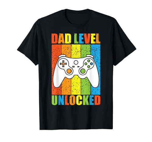 Dad Level Unlocked Reveal Gamer Fathers T-Shirt - Novelty Apparel Unisex - T-Shirt, Sweatshirt, Hoodie