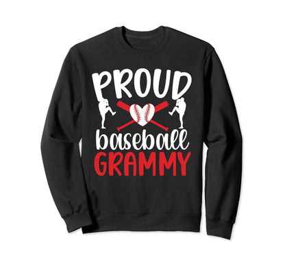 Proud Baseball Grammy Grandma Grammy Sweatshirt - Unique Graphic Men Women - T-Shirt, Sweatshirt, Hoodie