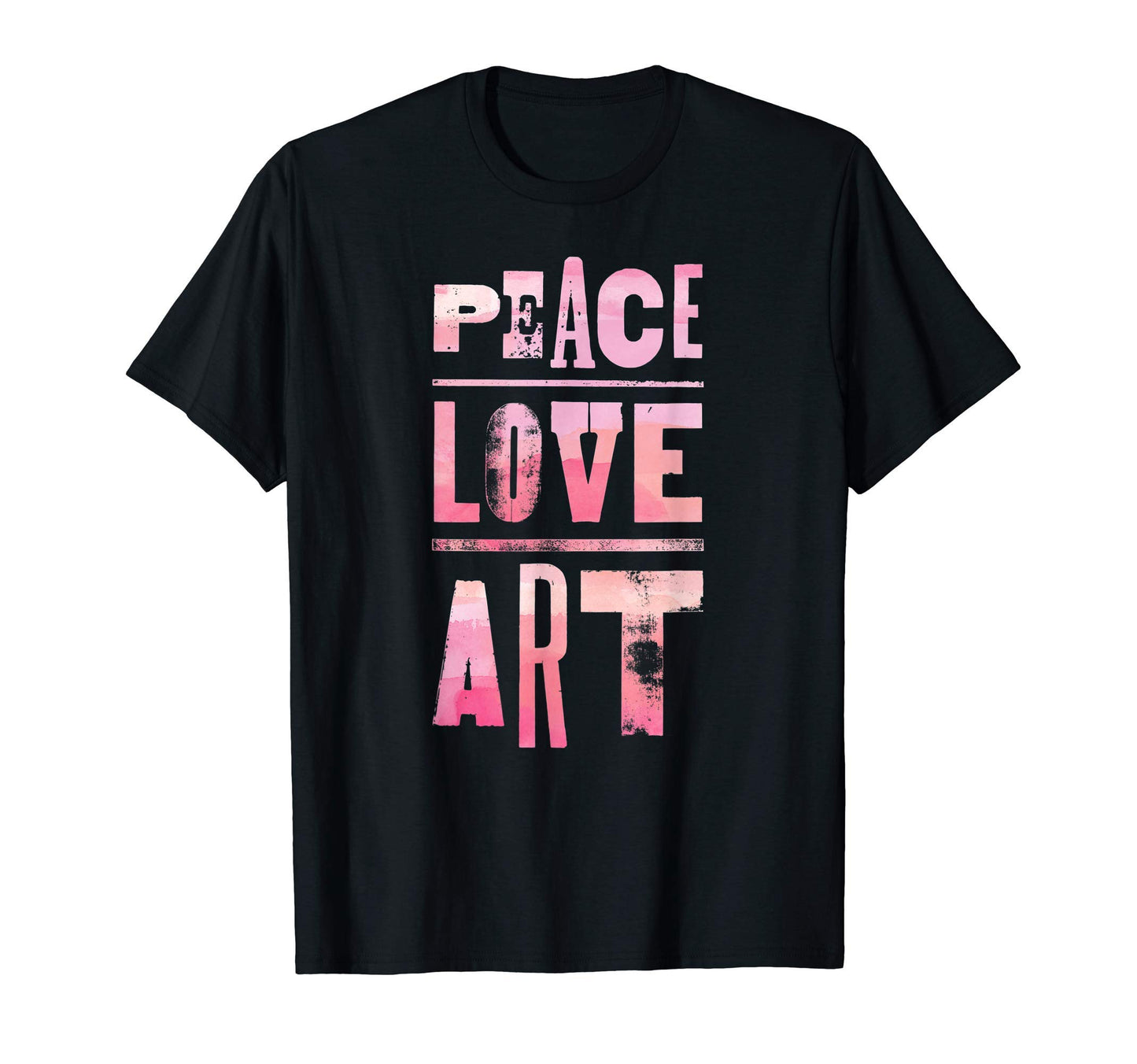 Watercolor Peace Love Art Inspirational T-Shirt - Graphic Print Men Women - T-Shirt, Sweatshirt, Hoodie