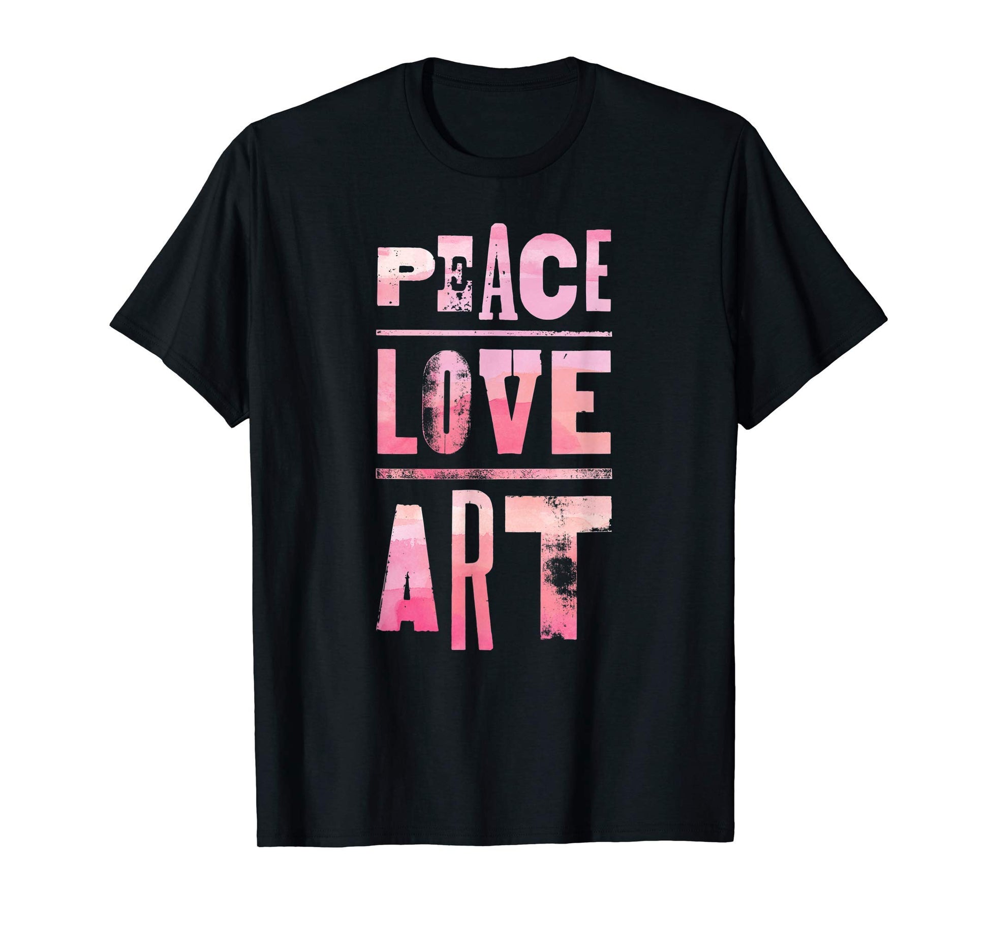 Watercolor Peace Love Art Inspirational T-Shirt - Graphic Print Men Women - T-Shirt, Sweatshirt, Hoodie