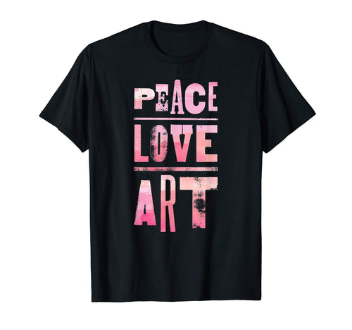 Watercolor Peace Love Art Inspirational T-Shirt - Graphic Print Men Women - T-Shirt, Sweatshirt, Hoodie