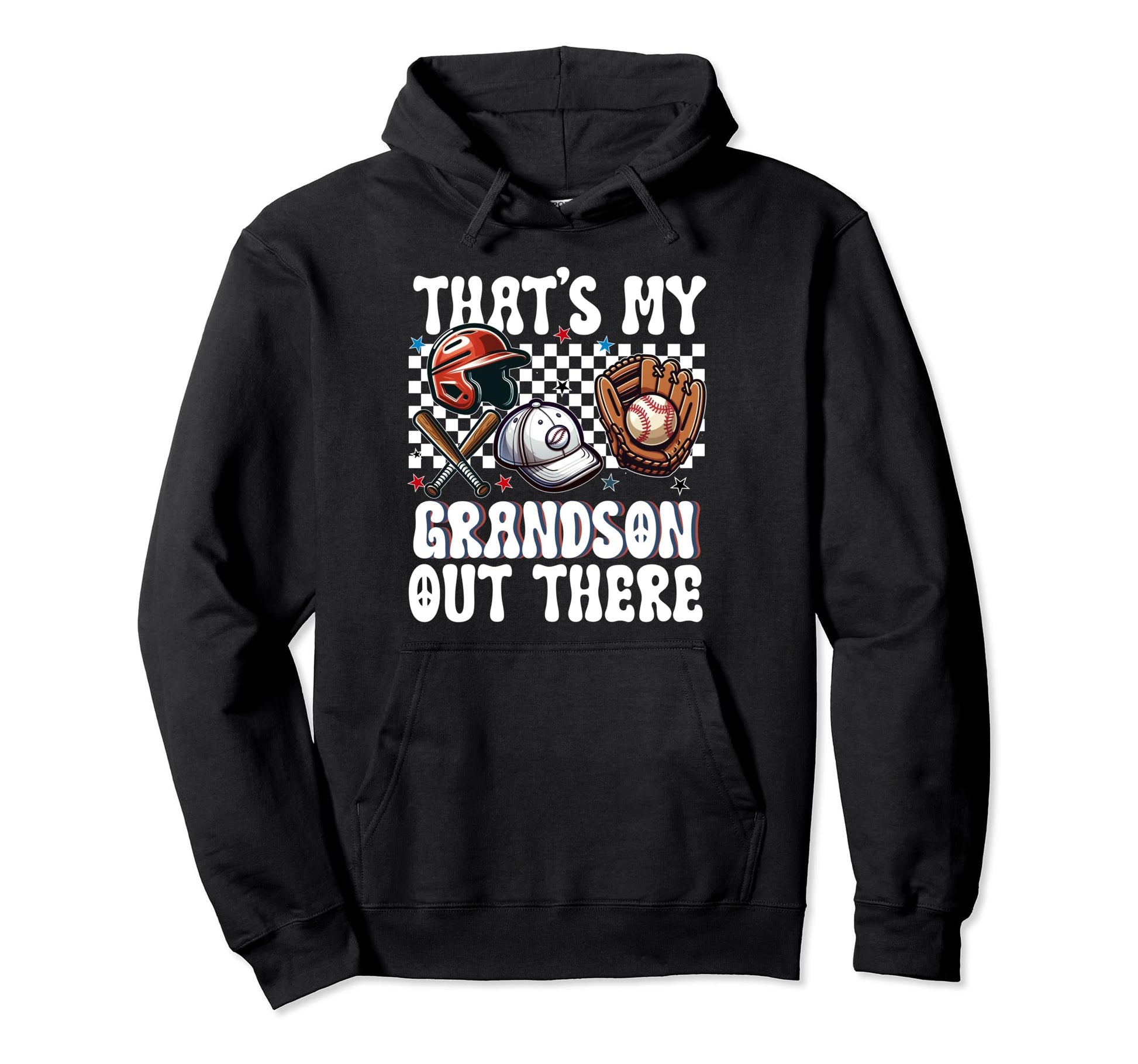Thats My Grandson Out There Baseball Hoodie - Graphic Print Men Women - T-Shirt, Sweatshirt, Hoodie