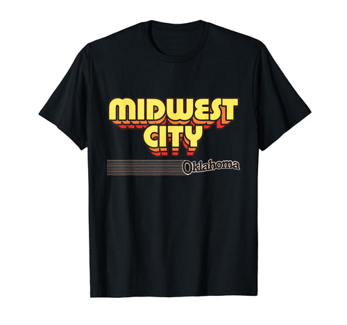 Midwest City Oklahoma Stripes T-Shirt - Fun Novelty Design Men Women - T-Shirt, Sweatshirt, Hoodie