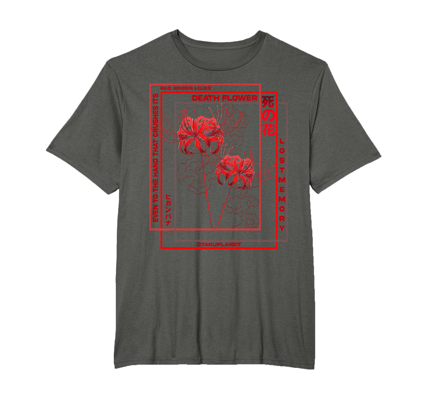 Japanese Spider Lily Soft Grunge T-Shirt - Casual Everyday Wear Men Women - T-Shirt, Sweatshirt, Hoodie