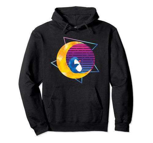 90S Art Moon Vaporwave Zoo Animal Lover Hoodie - Aesthetic Graphic Unisex - T-Shirt, Sweatshirt, Hoodie