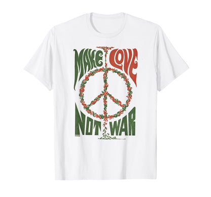 Make Love Not War Peace T T-Shirt - Novelty Apparel for Adults - T-Shirt, Sweatshirt, Hoodie