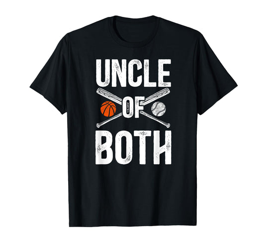 Uncle Both Baseball Basketball Uncle T-Shirt - Graphic Print Men Women - T-Shirt, Sweatshirt, Hoodie